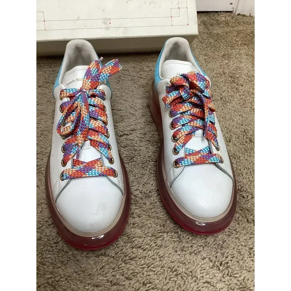 Limited Edition Alexander McOueen Larry Sneakers - size 41 white with pink sole